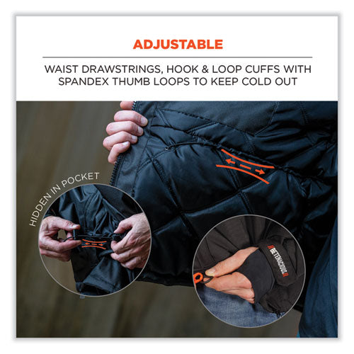 N-ferno 6466 Thermal Jacket With 500d Nylon Shell, Medium, Black, Ships In 1-3 Business Days