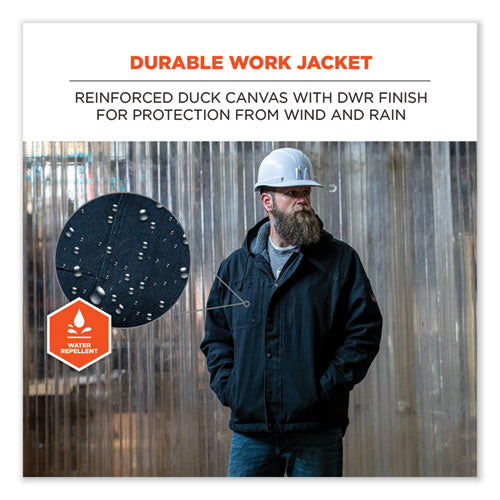 N-ferno 6468 Duck Canvas Work Jacket, 2x-large, Black, Ships In 1-3 Business Days