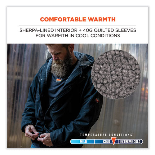 N-ferno 6468 Duck Canvas Work Jacket, 4x-large, Black, Ships In 1-3 Business Days