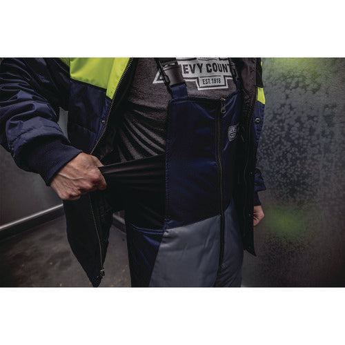 N-ferno 6477 Insulated Cooler Bib Overall, 3x-large, Navy, Ships In 1-3 Business Days
