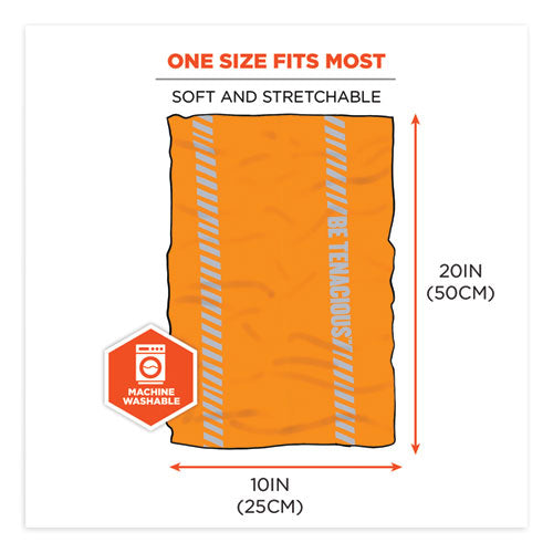 Chill-its 6487r Reflective Cooling Multi-band, Polyester/spandex, One Size Fit Most, Hivis Orange, Ships In 1-3 Business Days