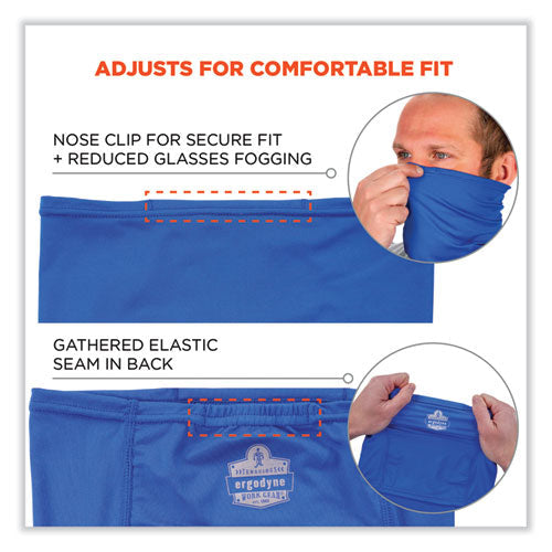 Chill-its 6483 Cooling Neck Gaiter Bandana Pocket, Polyester/spandex, Small/medium, Blue, Ships In 1-3 Business Days