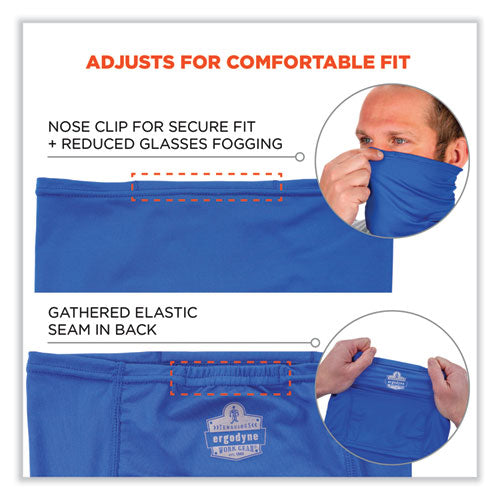 Chill-its 6483 Cooling Neck Gaiter Bandana Pocket, Polyester/spandex, Large/x-large, Blue, Ships In 1-3 Business Days