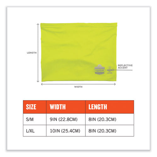 Chill-its 6489 2-layer Cooling Performance Knit Multi-band, Polyester/spandex, S/m, Hivis Lime, Ships In 1-3 Business Days