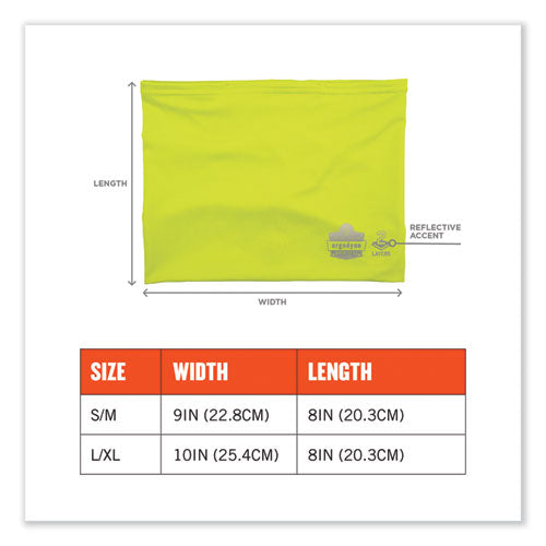 Chill-its 6489 2-layer Cooling Performance Knit Multi-band, Polyester/spandex, L/xl, Hi-vis Lime, Ships In 1-3 Business Days
