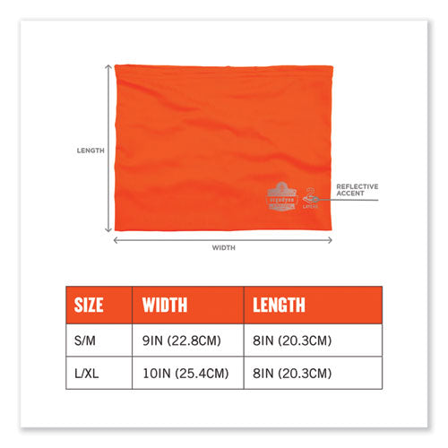 Chill-its 6489 2-layer Cooling Performance Knit Multi-band, Polyester/spandex, S/m, Hi-vis Orange, Ships In 1-3 Business Days