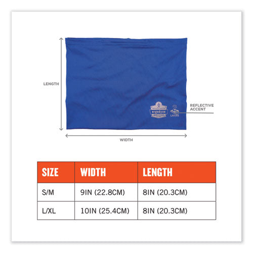 Chill-its 6489 2-layer Cooling Performance Knit Multi-band, Polyester/spandex, Large/xl, Blue, Ships In 1-3 Business Days