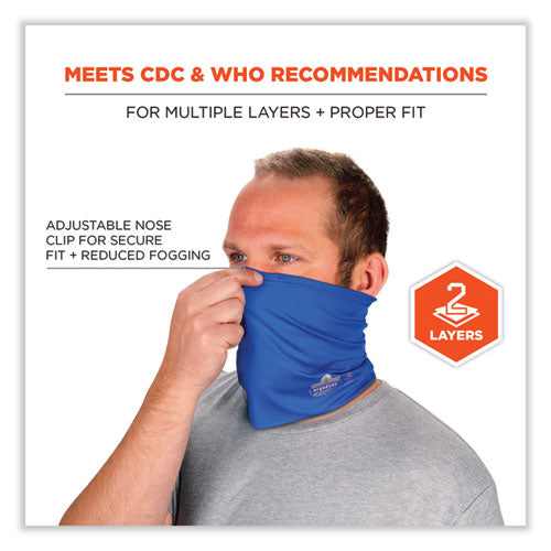 Chill-its 6489 2-layer Cooling Performance Knit Multi-band, Polyester/spandex, Large/xl, Blue, Ships In 1-3 Business Days