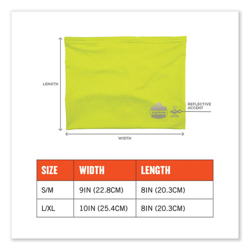 Chill-its 6489 2-layer Cooling Performance Knit Multiband, Polyester/spandex, 2xl/3xl, Hivis Lime, Ships In 1-3 Business Days