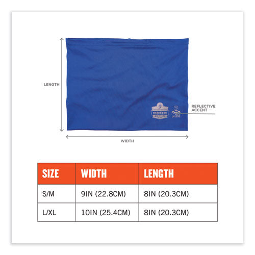 Chill-its 6489 2-layer Cooling Performance Knit Multi-band, Polyester/spandex, 2x-large/3xl, Blue, Ships In 1-3 Business Days