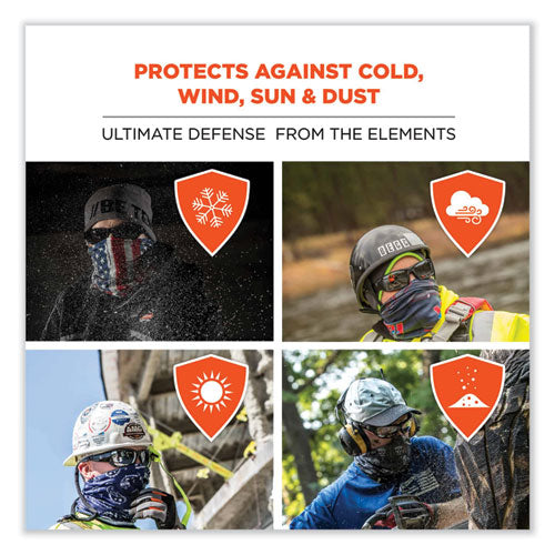 N-ferno 6491 Reversible Thermal Fleece + Poly Multi-band, One Size Fits Most, Light Gray Fade, Ships In 1-3 Business Days