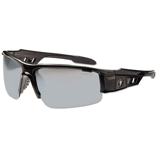 Skullerz Dagr Safety Glasses, Black Frame/silver Lens, Nylon/polycarb, Ships In 1-3 Business Days