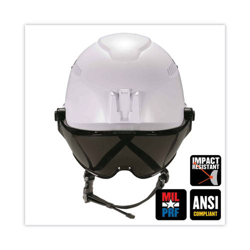 Skullerz 8975v Class C Safety Helmet W/8991 Visor Kit, Smoke Lens, 6-pt Ratchet Suspension, Orange,ships In 1-3 Business Days