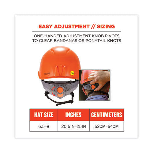 Skullerz 8975-mips Class C Safety Helmet With Mips Elevate Ratchet Suspension, Orange, Ships In 1-3 Business Days