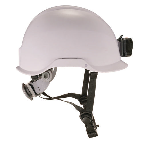 Skullerz 8976led Class E Safety Helmet With Led Light, 6-point Rachet Suspension, White, Ships In 1-3 Business Days