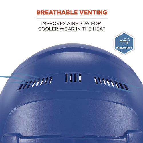 Skullerz 8966 Class C Lightweight Cap-style Hard Hat, Adjustable Venting, 6-pt Rachet Suspension, Blue, Ships In 1-3 Bus Days