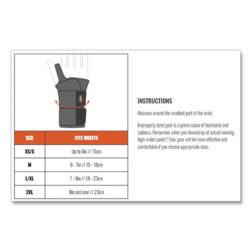 Proflex 4020 Lightweight Wrist Support, Medium, Fits Left Hand, Black, Ships In 1-3 Business Days