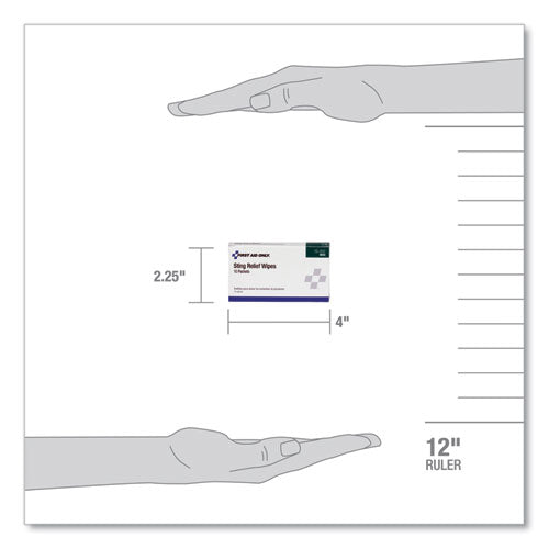 First Aid Sting Relief Pads, 10/box