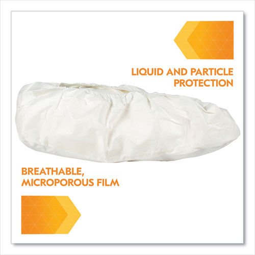 A40 Liquid/particle Protection Shoe Covers, X-large To 2x-large, White, 400/carton