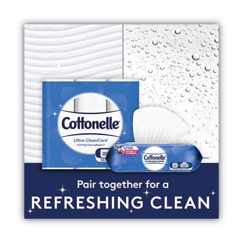 Ultra Cleancare Toilet Paper, Strong Tissue, Mega Rolls, Septic Safe, 1-ply, White, 340 Sheets/roll, 6 Rolls/pk, 6 Pks/carton