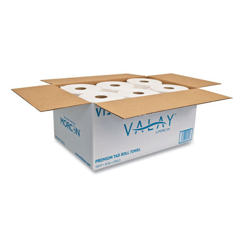 10 Inch Tad Roll Towels, 1-ply, 10" X 550 Ft, White, 6 Rolls/carton