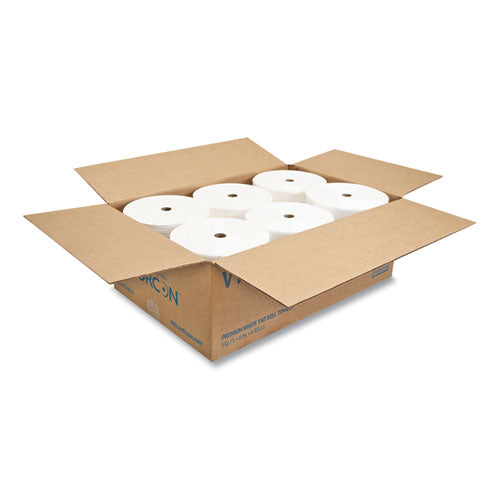 Valay Proprietary Tad Roll Towels, 1-ply, 7.5" X 550 Ft, White, 6 Rolls/carton