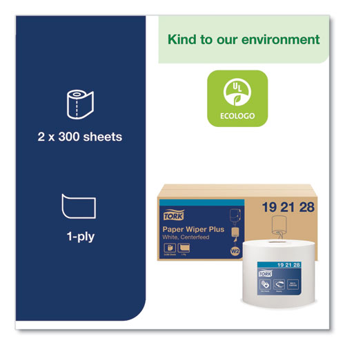 Paper Wiper Plus, 9.8 X 15.2, White, 300/roll, 2 Rolls/carton