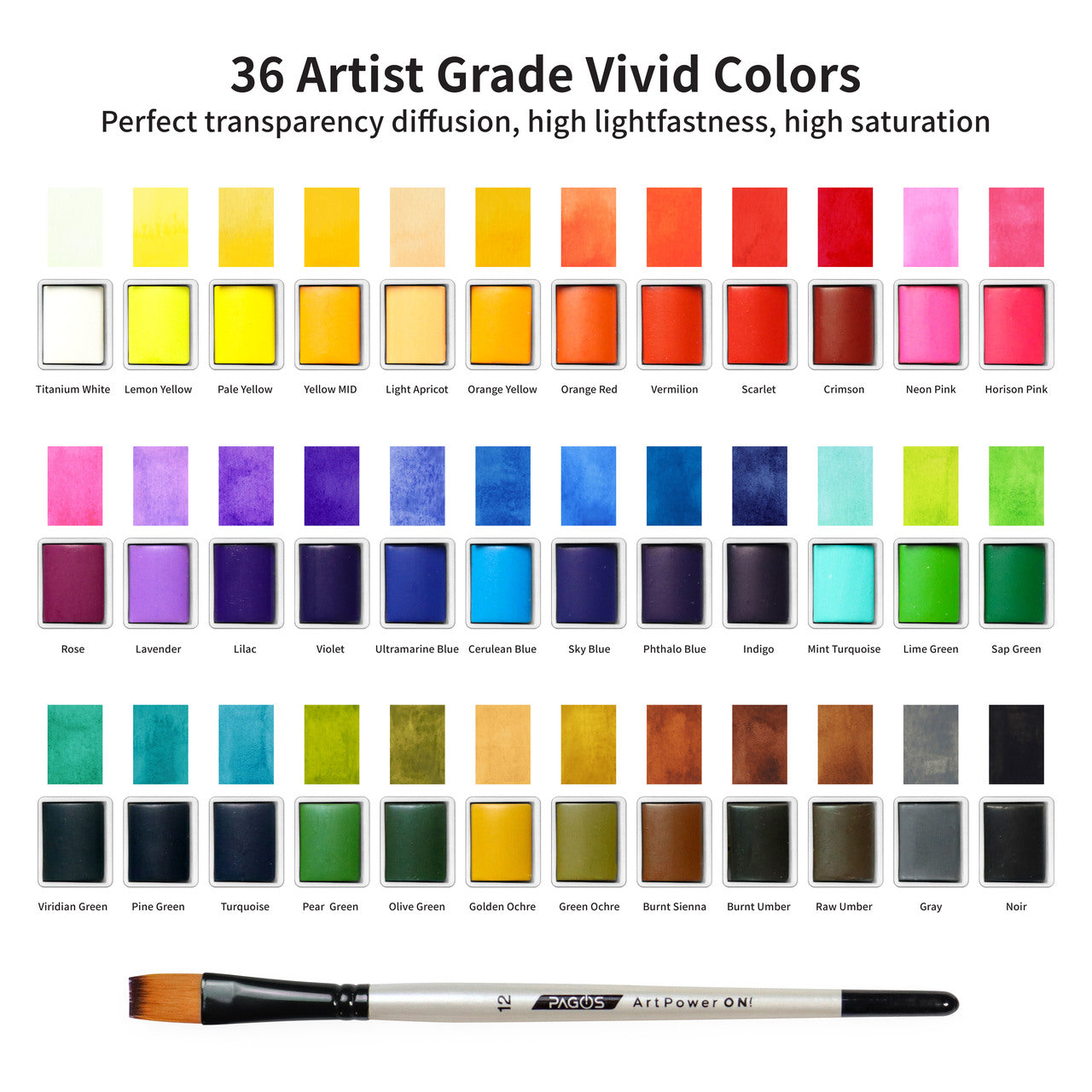 Pagos Artist Quality All-In-One Watercolor Set