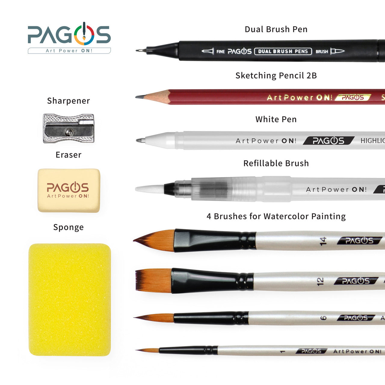 Pagos Artist Quality All-In-One Watercolor Set