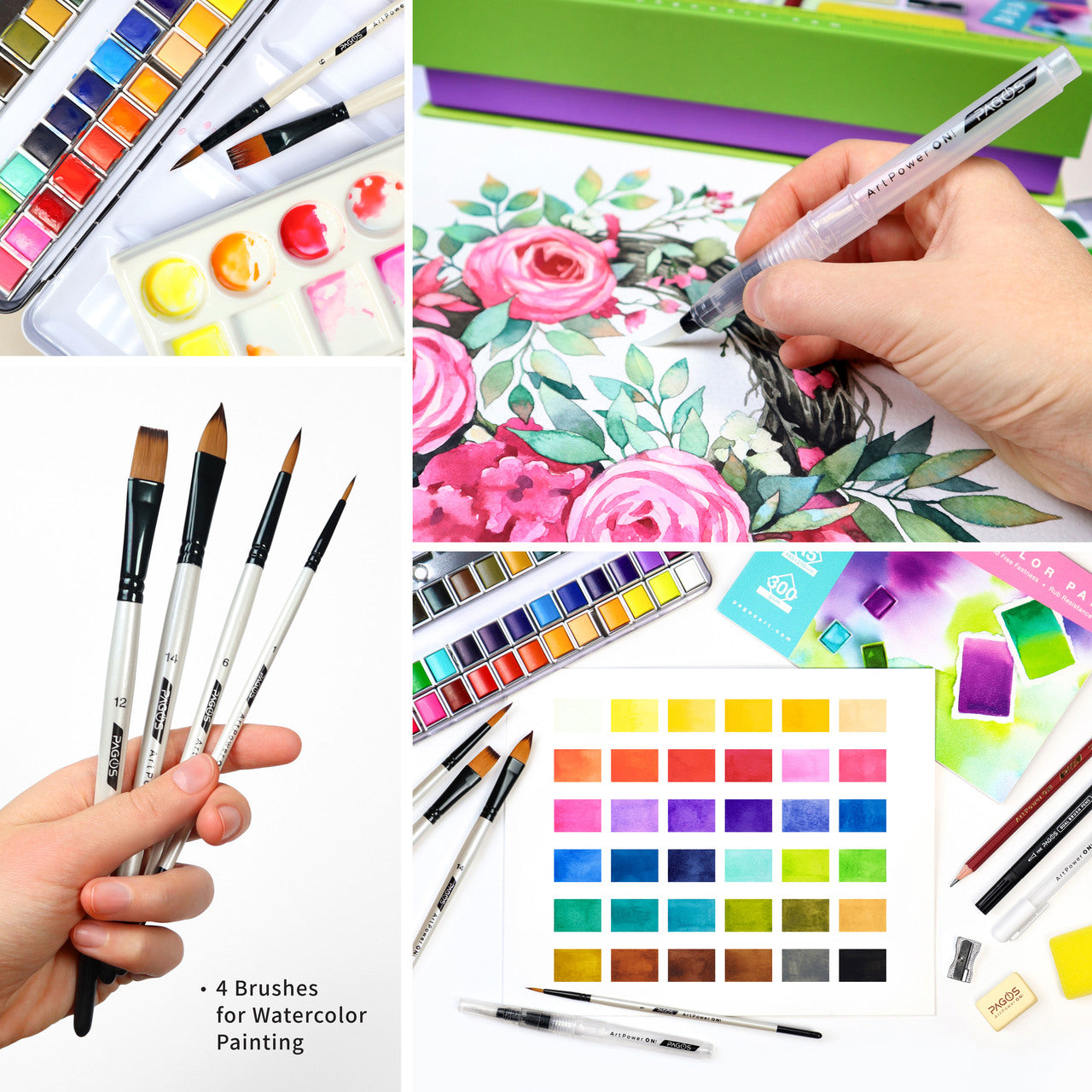 Pagos Artist Quality All-In-One Watercolor Set