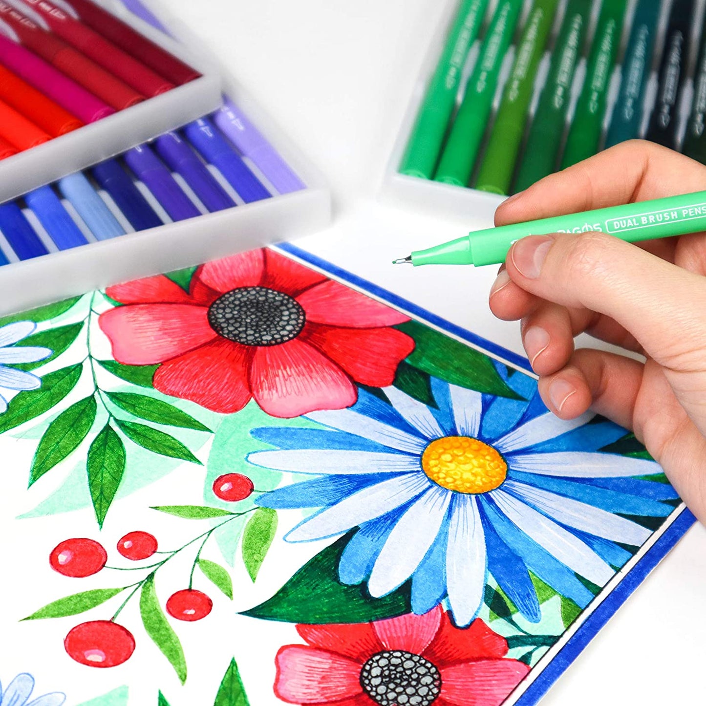 Watercolor Dual Brush Pens 80 Pieces Set