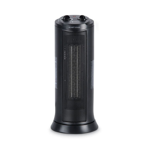 Mini Tower Ceramic Heater, 1,500 W, 7.37 X 7.37 X 17.37, Black