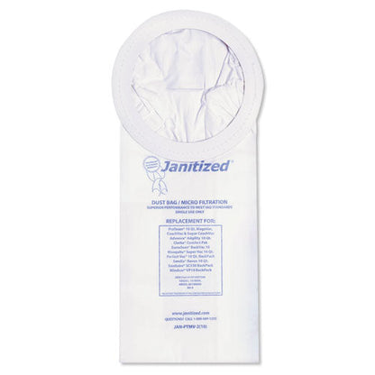 Vacuum Filter Bags Designed To Fit Proteam 10 Qt Super Coach/megavac, 100/carton