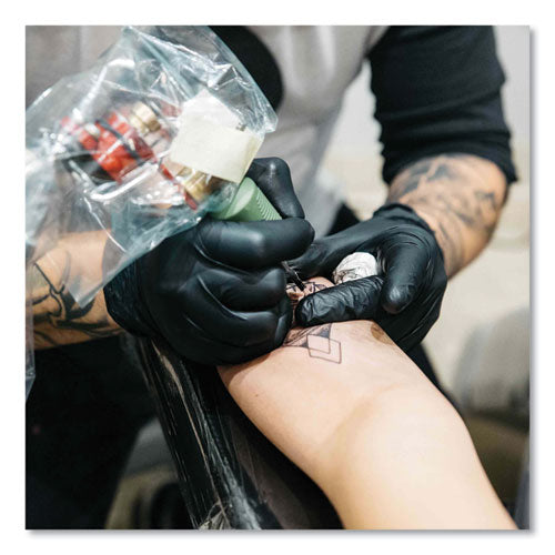 Nitrile Exam Gloves, Powder-free, 3 Mil, Small, Black, 100/box, 10 Boxes/carton