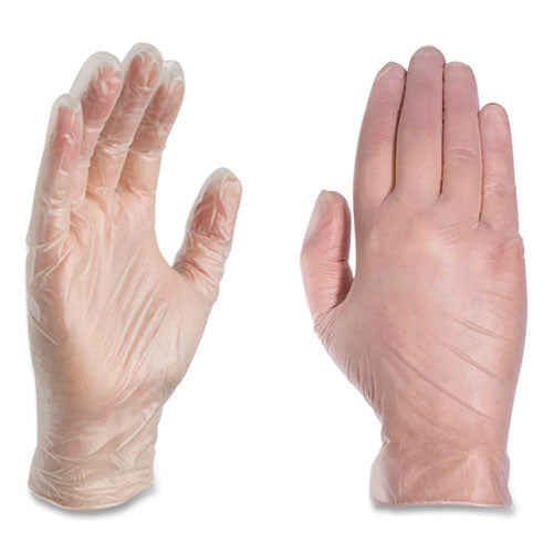 Industrial Vinyl Gloves, Powder-free, 3 Mil, X-large, Clear, 100/box, 10 Boxes/carton