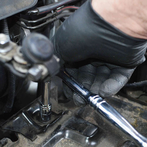 Heavy-duty Industrial Nitrile Gloves, Powder-free, 6 Mil, Medium, Black, 100 Gloves/box, 10 Boxes/carton