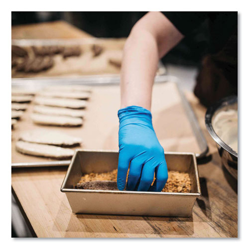 Industrial Nitrile Gloves, Powder-free, 3 Mil, X-large, Blue, 100/box, 10 Boxes/carton