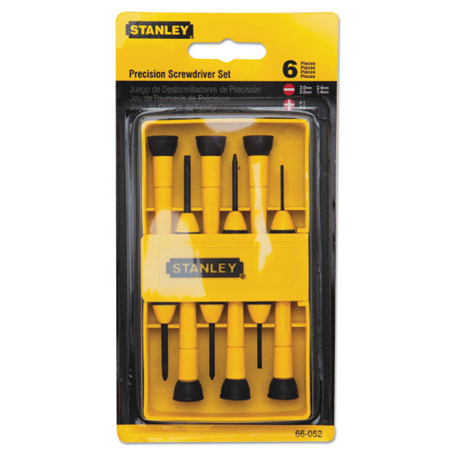 6-piece Precision Screwdriver Set, Black/yellow