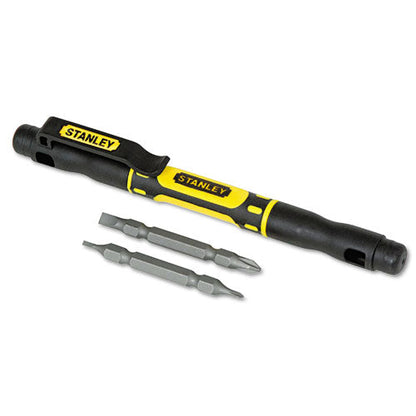 4 In-1 Pocket Screwdriver, Black/yellow