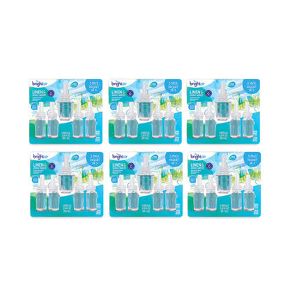 Electric Scented Oil Air Freshener Refill, Linen And Spring Breeze, 0.67 Oz Bottle, 5/pack, 6 Pack/carton