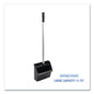 Lobby Dust Pan, 11.75 X 37, 34" Handle, Plastic/aluminum, Black