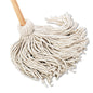 Handle/deck Mops, #20 White Cotton Head, 54" Natural Wood Handle