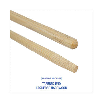 Tapered End Broom Handle, Lacquered Pine, 1.13" Dia X 60", Natural