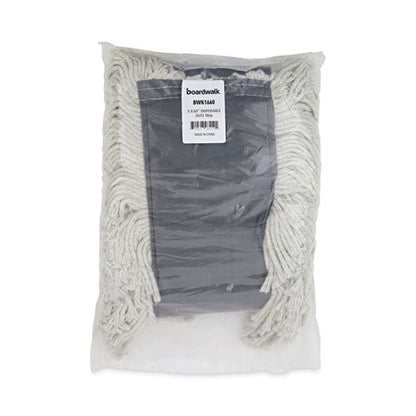 Disposable Dust Mop Head, Cotton, Cut-end, 60w X 5d
