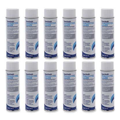 Stainless Steel Cleaner And Polish, Lemon, 18 Oz Aerosol Spray, 12/carton
