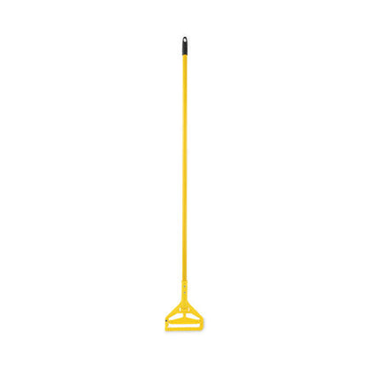 Looped End Mop Kit, Medium Blue Cotton/rayon/synthetic Head, 60" Yellow Metal/polypropylene Handle
