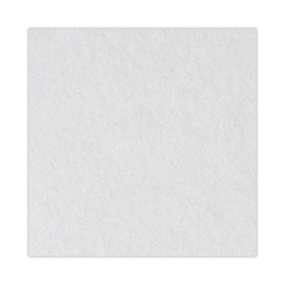 Polishing Floor Pads, 12" Diameter, White, 5/carton