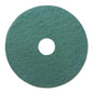 Heavy-duty Scrubbing Floor Pads, 13" Diameter, Green, 5/carton