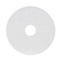 Polishing Floor Pads, 15" Diameter, White, 5/carton