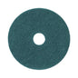 Heavy-duty Scrubbing Floor Pads, 17" Diameter, Green, 5/carton